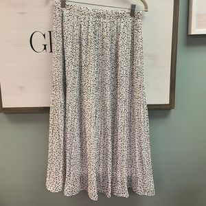 Dalmatian Print Midi Skirt
